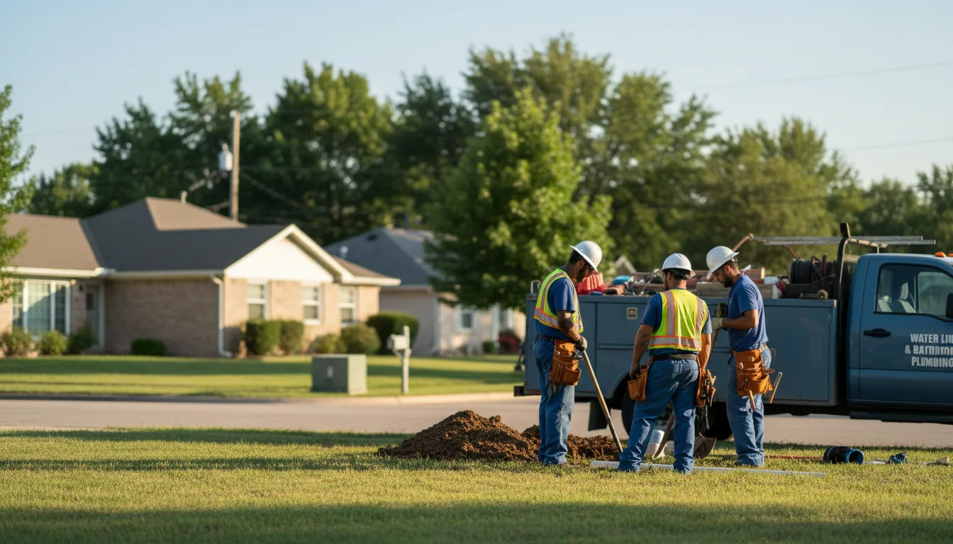 Residential water line and bathroom plumbing service in Elgin, OR